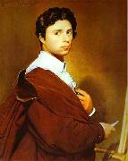 Jean Auguste Dominique Ingres Self portrait at age 24 France oil painting reproduction
